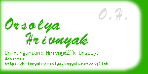 orsolya hrivnyak business card